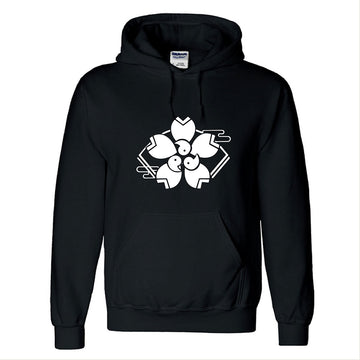 Azur Lane Cosplay IJN Logotipo Sudadera Estampada con Capucha de Color Negro para Adultos Unisex